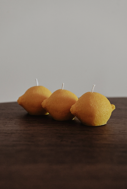 Organic Wax Lemon Candle