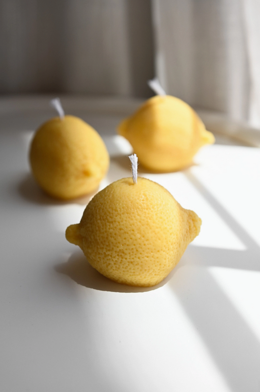Organic Wax Lemon Candle